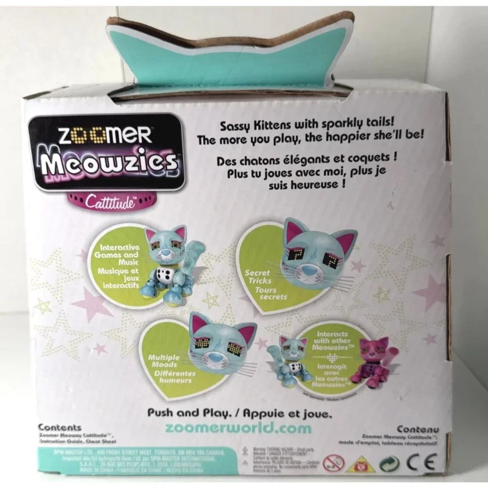 Spin Master Zoomer Meowzies Lux Interactive Kitten Games NIB‎ Secret Trick